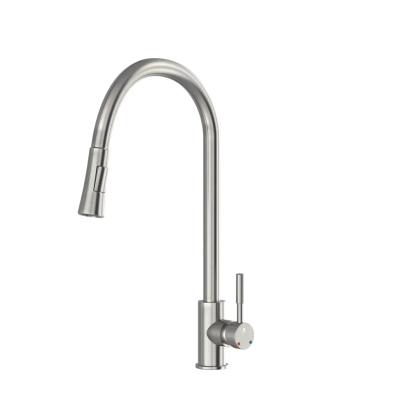 Artize FLO2 Single Lever Pulldown Sink Mixer - Stainless Steel - AKF-SSF-77175B