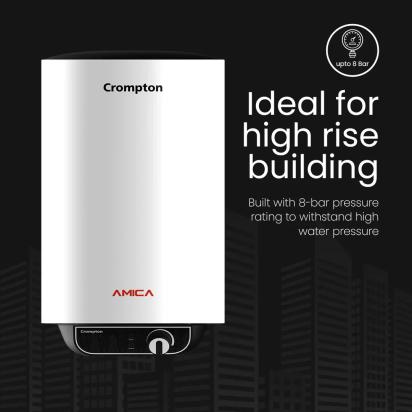 Crompton Amica Classic, 2000W Rated Storage Water Heater - 25-L by Crompton : Colours available: White 5 3