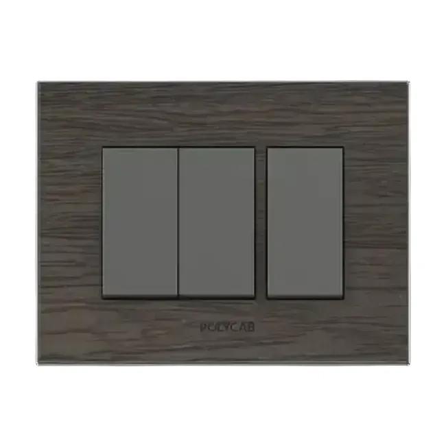 Polycab Caprina Cover Plate|African Wegne| 1 Module