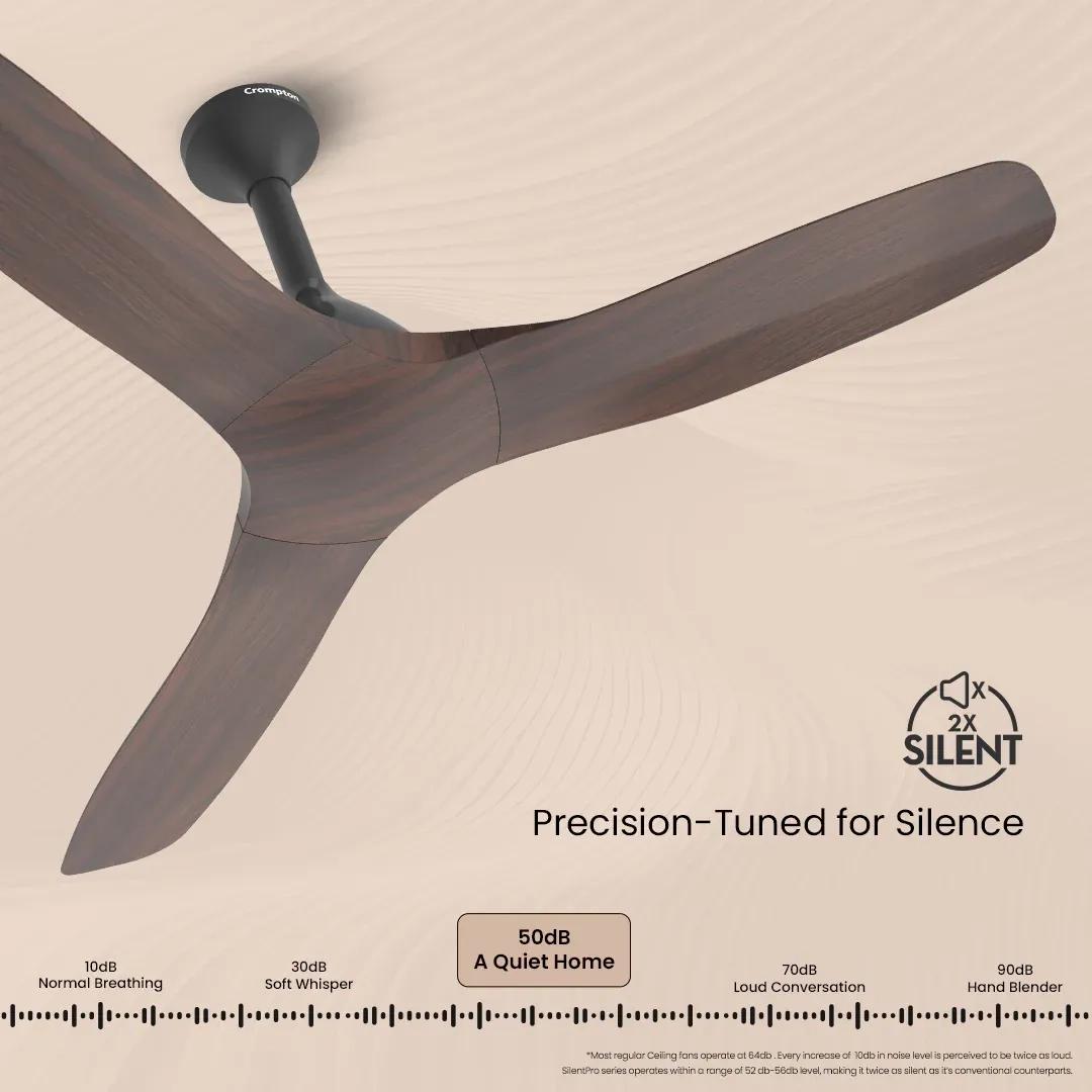 Crompton Silent Pro Fluido Wave 900mm - Sheesham Wood 4