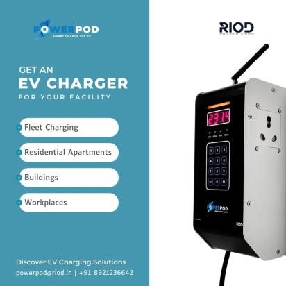 Riod EV Charging station PowerPod Home for Personal use by Riod for Multipurpose : Colours available: Black 4 4