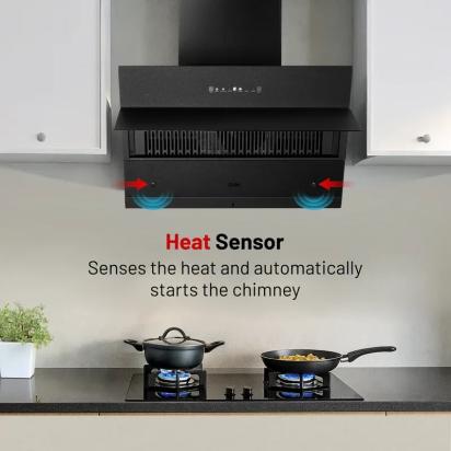Glen Auto Clean Matt Glass Chimney Filter-less with Heat Sensor, BLDC Motor 1600 m³/h - 60/75/90cm (CH6073HSRMGAC) 6