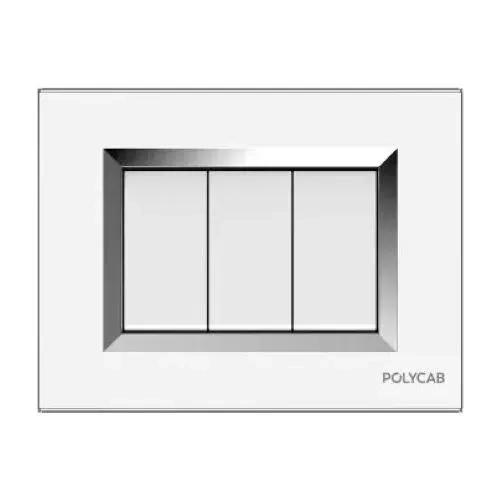 Polycab Valencia - 8m Sq. Glass Plates Levana (White)
