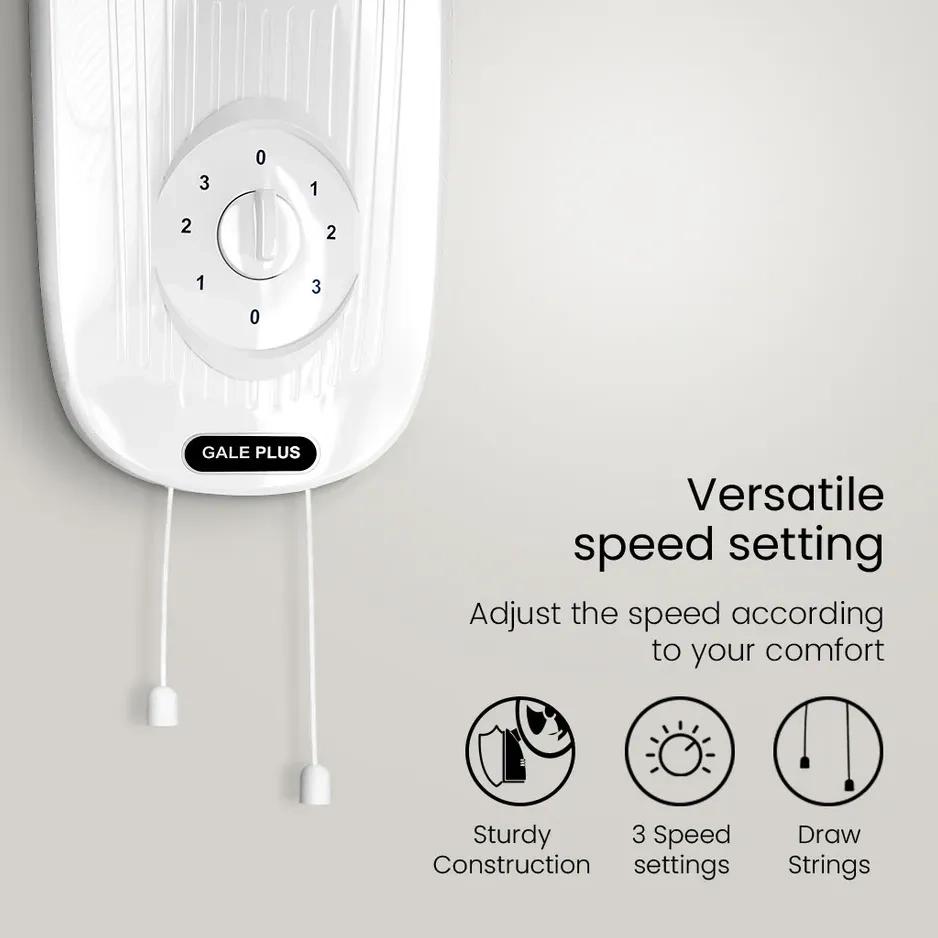 Crompton Hispeed Gale Plus Wall Mounted Fan - White 4