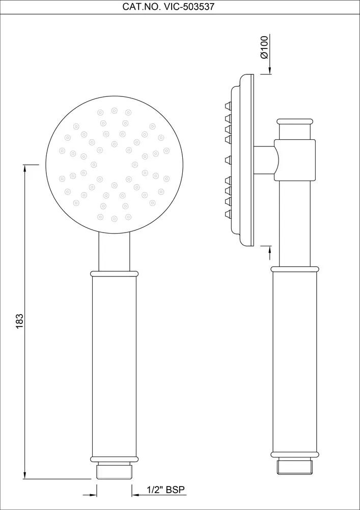 Artize Vic Hand Shower - Black Chrome - VIC-BCH-503537 1