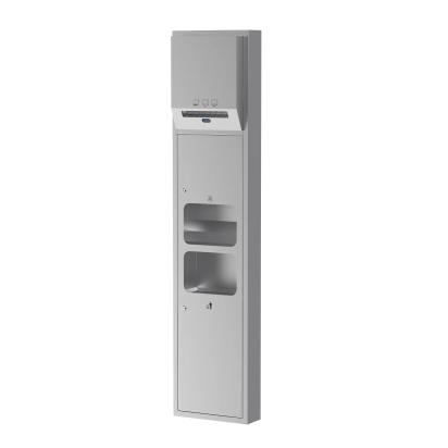 Dolphy Silver 3-in-1 Stainless Steel Surface-Mount Panel with HRT Roll Dispenser by Dolphy : Colours available: Silver
