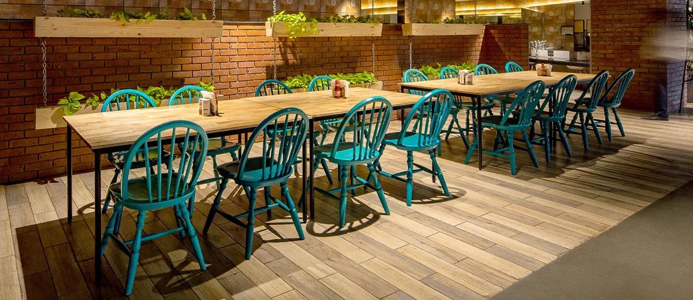 Alankaram Troi - Teak Dining Chair, Wooden Seat, Stained Spindles 3