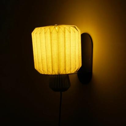 The Living Influence Lumi Fold Linen Wall Lamp / Wall Sconce 4