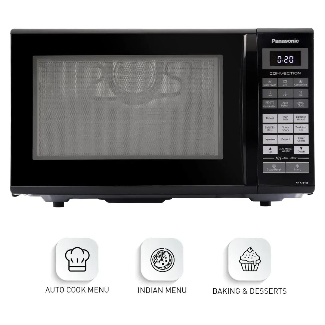 Panasonic 27L Convection Microwave Oven (NN-CT645BFDG, Black Mirror, 360 Heat Wrap, Magic Grill, 101 Auto Cook Menus) 4