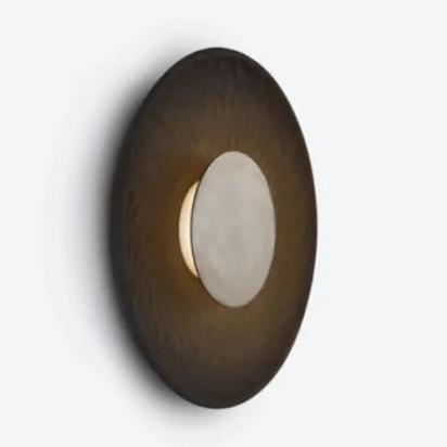 The Living Influence Disc Wall Light in Black Wall Sconce 2