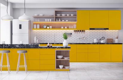 Supermar 3613 Sunset - SMR Laminates by Mikasa Laminates for Multipurpose : Colours available: Yellow