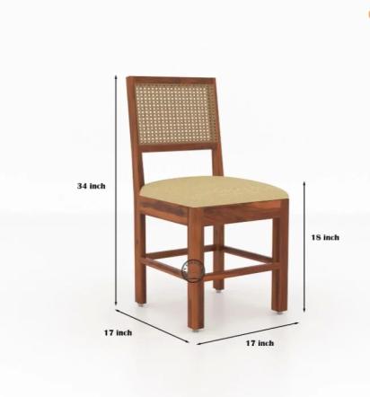 Barzisn Sheesham Wood Dining Table 4 Seater Set With Chairs by Barzisn Furniture : Colours available: Brown 1 1