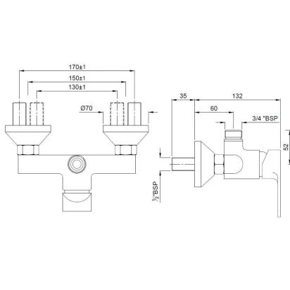 Single Lever Exposed Shower Mixer - Stainless Steel - VGP-SSF-81147 by Jaquar : Colours available: Silver 1 1