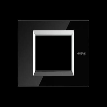 GM Modular Naturalz Exclusive 2 M Cover Plate - PD 02 001 - Black Ice by GM Modular : Colours available: Black