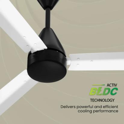 Crompton Energion Cookie BLDC Ceiling Fan - White Black by Crompton : Colours available: Black, White 15 5