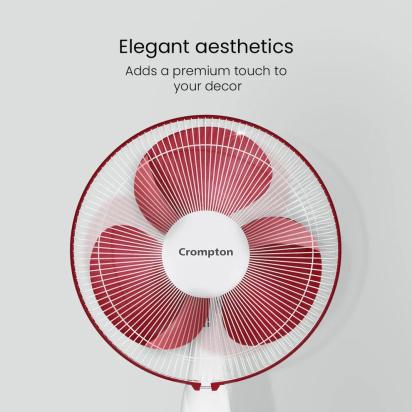 Crompton Hiflo Neo Table Fan - Crimson Red by Crompton : Colours available: Red 18 3