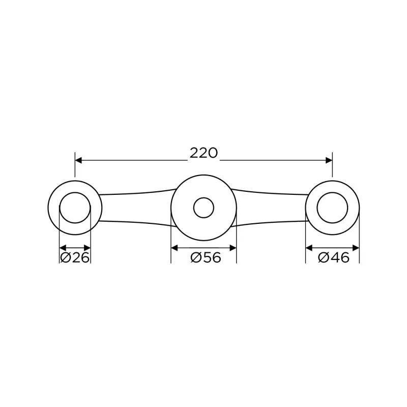 Ozone 2 Way Spider Without Fin 180° | Finish: Polished Stainless Steel 1