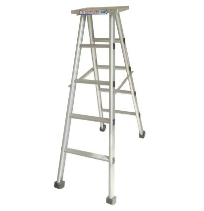 Gagan Aluminum Folding Ladder A-Type 5 Feet by Gagan Enterprises for Multipurpose : Colours available: Chrome 3 2
