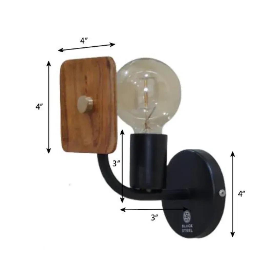 The Living Influence Lodge Wooden Wall Sconce 4
