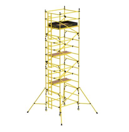 Youngman Fibreglass FRP Electrical Shockproof Scaffold Tower- XO FRP by Y Equipment Services : Colours available: Yellow
