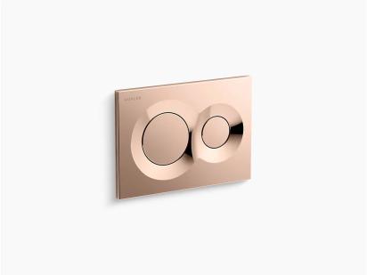 Kohler Lynk Dual-Flush Faceplate - Vibrant Rose Gold by Kohler : Colours available: Copper