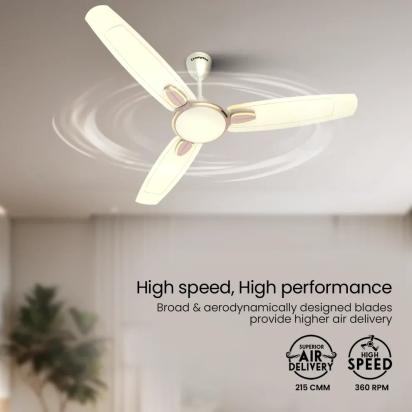 Crompton High Speed Java | Star Rated Ceiling Fan - Pearl Ivory by Crompton : Colours available: Ivory 5 3