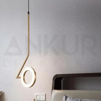 Ankur Ferrous Modern Metal LED Pendant Light For Kitchen And Dining Hanging Light by Ankur : Colours available: Gold 2 3