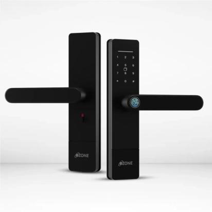 Ozone Smart Wi-Fi Lock for Wooden & Metal Doors, 4-Way Access, OzoLife App, Fingerprint, Password, RFID Card, 30-50 mm Door Thickness, Free Installation, 2 Years Warranty (Black) by Ozone : Colours available: Black