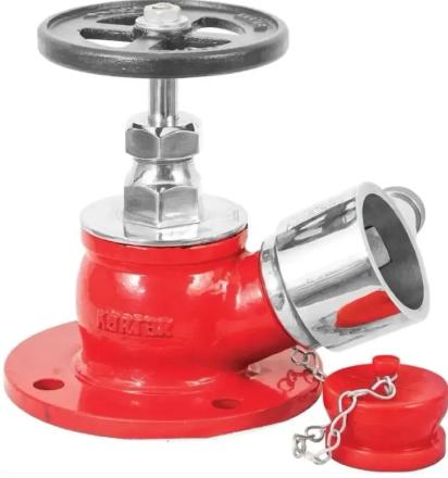 Single Headed Fire Hydrant Landing Valve K901-C by Kartar : Colours available: Red