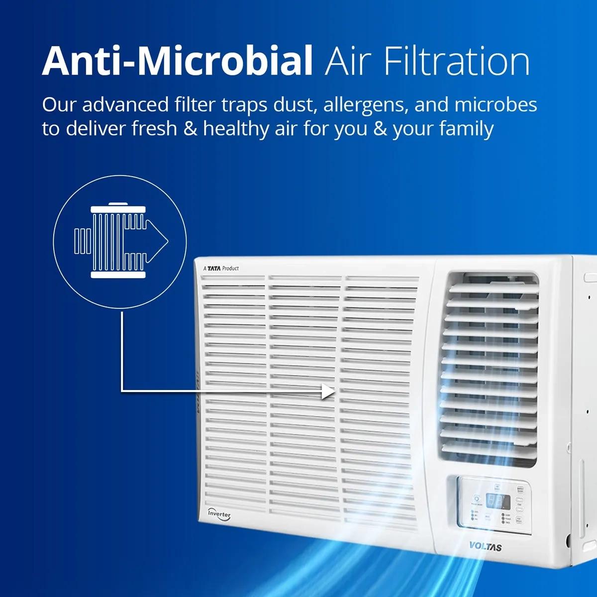 Voltas Inverter Window AC - 1.5 Ton - 3 Star - 183V Vertis Elite 4