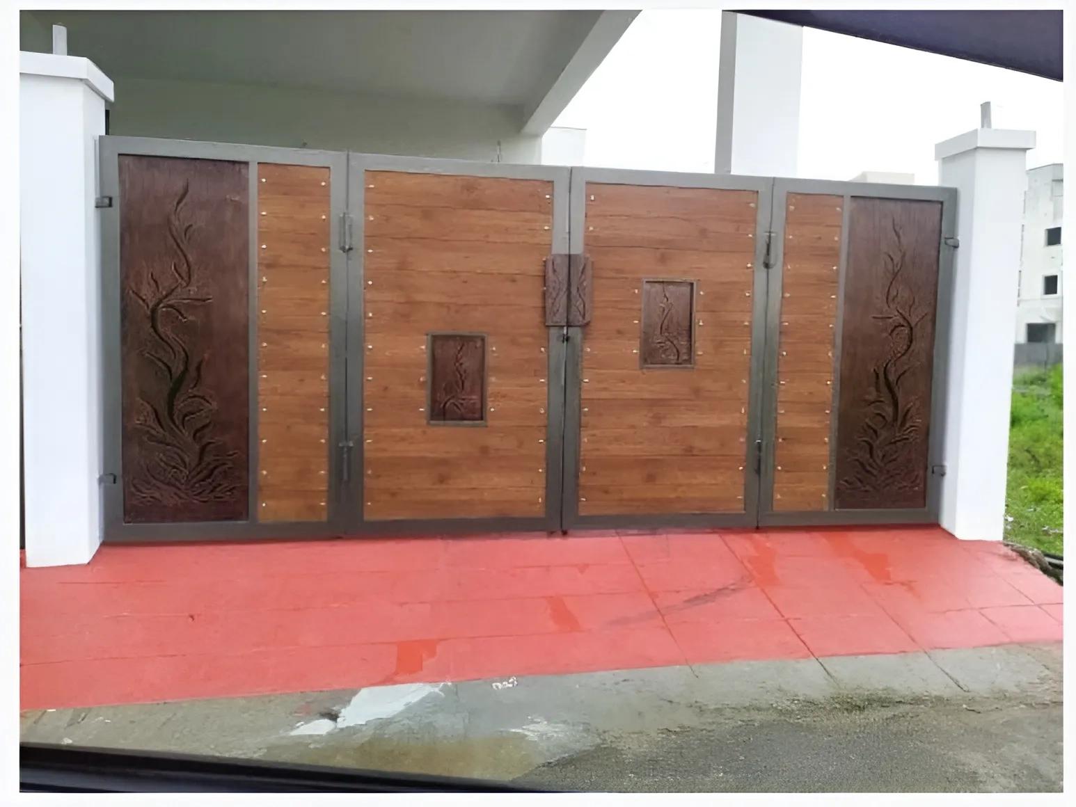 Tech Mild Steel Laser Cut and HPL Sheet Swing Gate 065 3