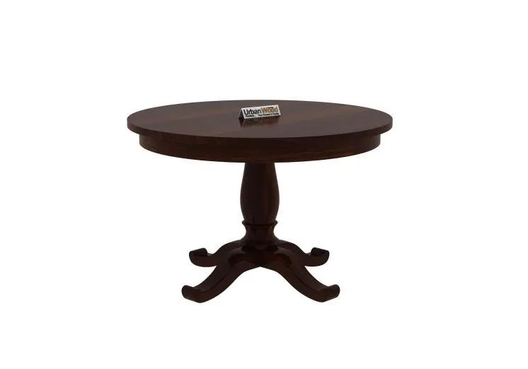 Urbanwood Knit 4-Seater Round Dining Table Set ( Walnut Finish ) 4