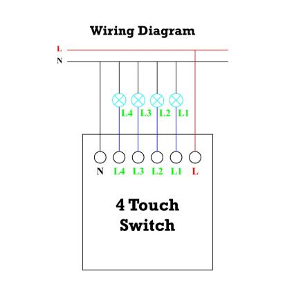 Homemate Wi-Fi 4 Gang Smart Touch Switch - White by Homemate : Colours available: White 8 3