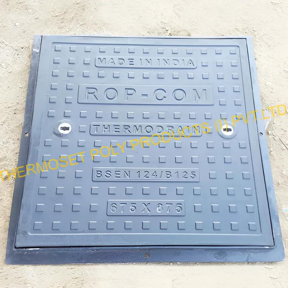 Thermoset Poly FRP GRP Composite Solid Top Manhole Covers