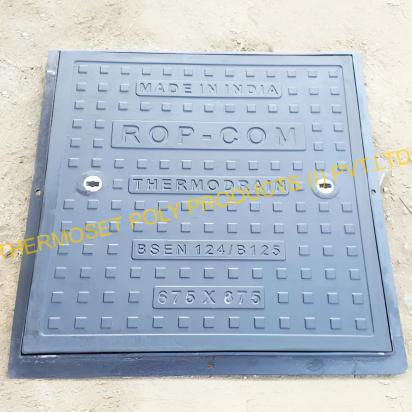 Thermoset Poly FRP GRP Composite Solid Top Manhole Covers by Thermo Drain