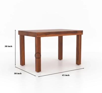 Barzisn Sheesham Wood Dining Table 4 Seater Set With Chairs by Barzisn Furniture : Colours available: Brown 3 5