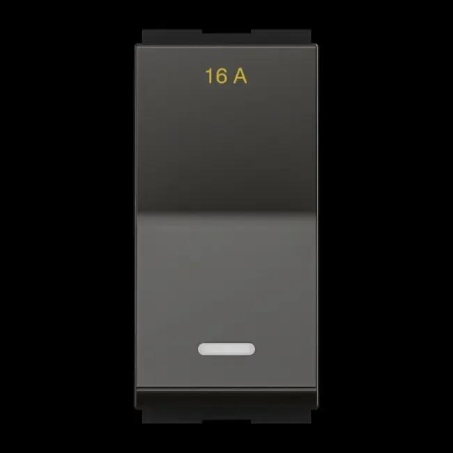 GM Modular Zurico 1 Way Switch with Indicator (LED) AA 1 612 - Graphite Magnesia