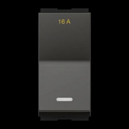 GM Modular Zurico 1 Way Switch with Indicator (LED) AA 1 612 - Graphite Magnesia by GM Modular : Colours available: Graphite