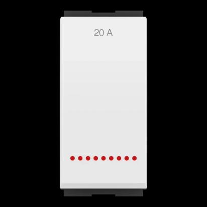 GM Modular Smart Switch 20AMP 1 Way Switch with Indicator (LED) AA 1 006 - Glossy White by GM Modular : Colours available: White