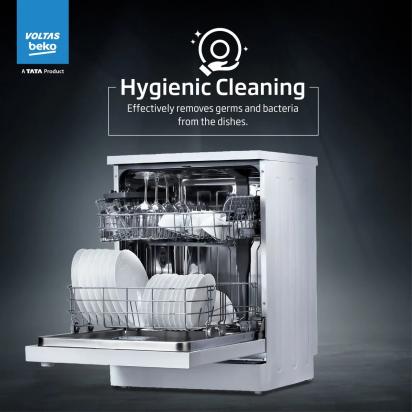 Voltas 14PS Full Size Dishwasher -  Free Standing by Voltas : Colours available: Silver 4 3