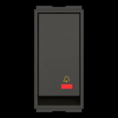 GM Modular 6AX AER9 Bell Push Switch With Indicator (LED) AA 1 435 - Graphite Magnesia by GM Modular : Colours available: DimGray