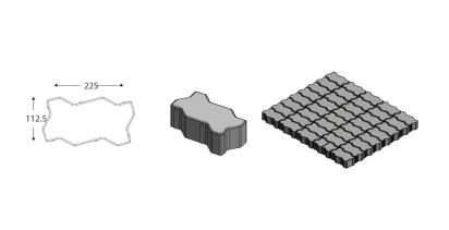 Basant Betons Uni-Regular Pavers - Grey by Basant Betons for Residential, Commercial : Colours available: Grey 1 2