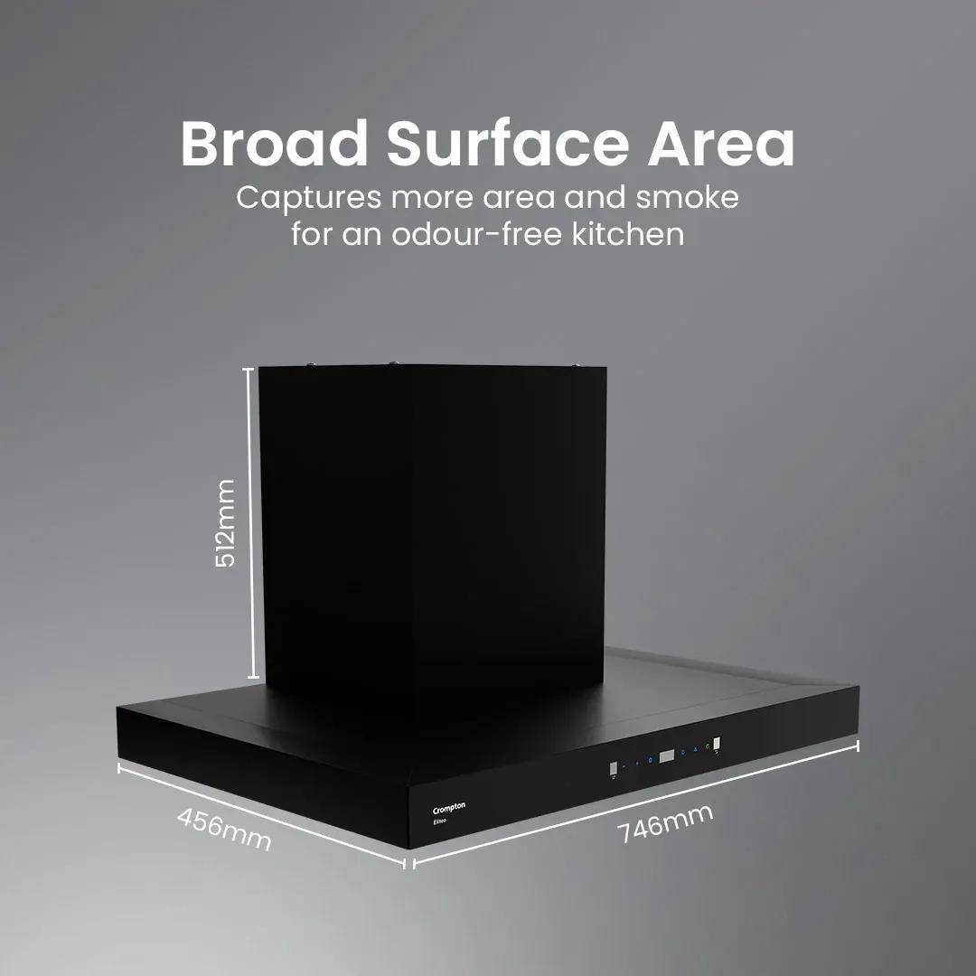 Crompton Eliteo Box Filterless Chimney 75cm 3