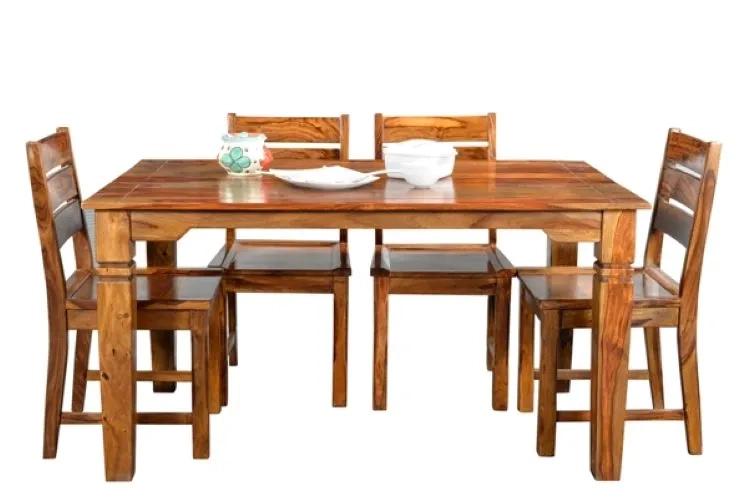 Natural Living Sheesham Wood Four Seater Sonu Dining 3