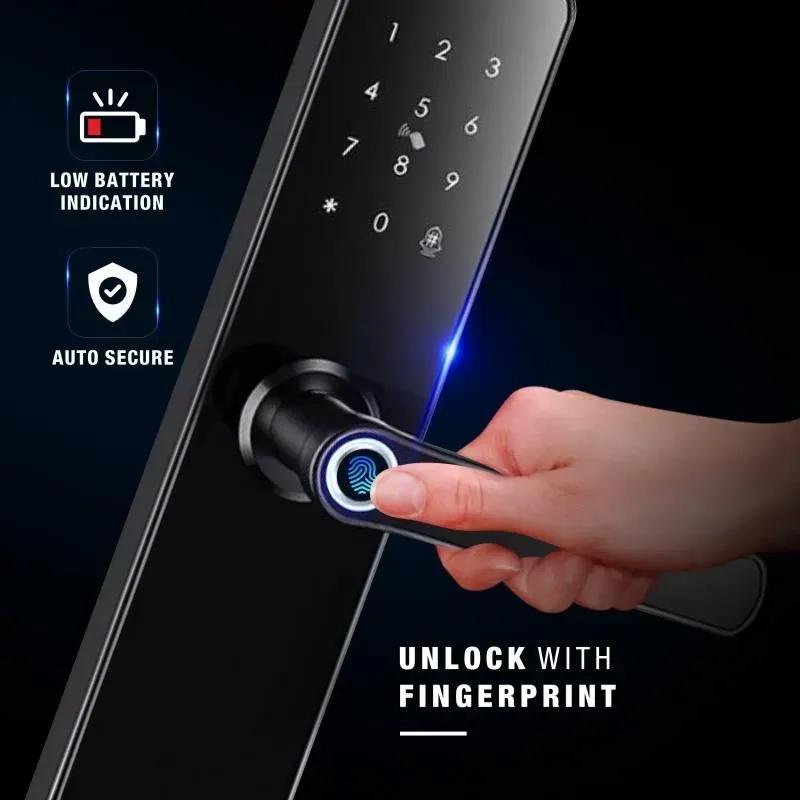 Ozone Smart Digital Lock for Wooden & Metal Doors - OZ-FDL-04-Std Black 1