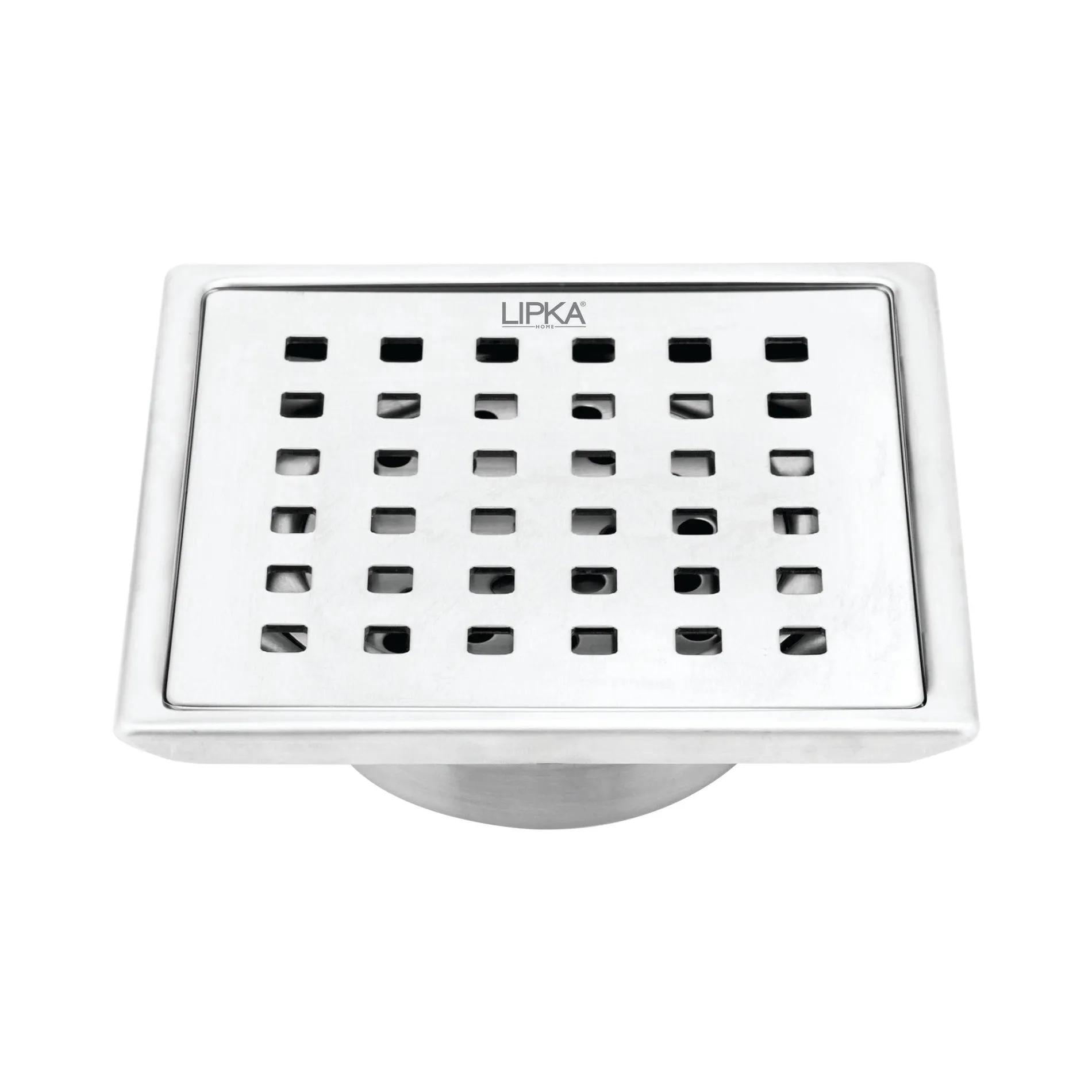 Lipka Red Exclusive Square Floor Drain (6 x 6 Inches) with Cockroach Trap 1