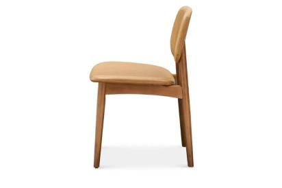 Eyedea Living Kelsey Leather Chair, Walnut Stain by Eyedea Living : Colours available: Brown 2 3