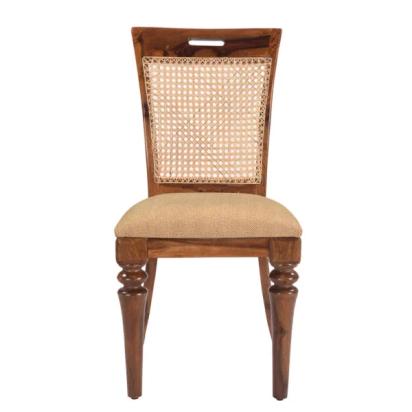 Natural Living Wooden George Cane Back Dining Chair 1