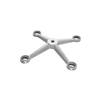 Ozone 4 Way Spider Without Fin | Finish: Polished Stainless Steel by Ozone : Colours available: Silver