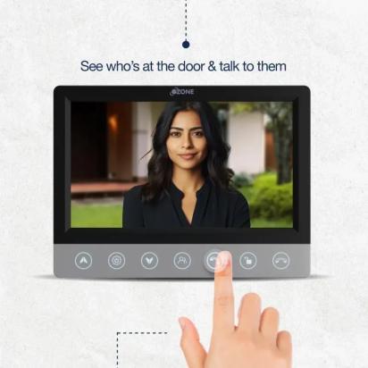 Ozone Smart Wi-Fi External Lock and Video Door Phone Combo by Ozone for Entrance : Colours available: Black 9 6